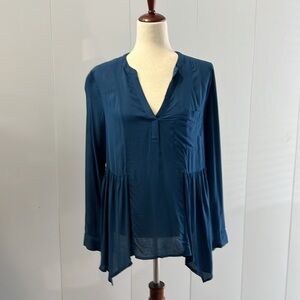 Anthropologie Maeve Teal Blouse - Size 6